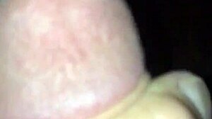 Slow motion cumshot during masturbation session