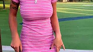 Dirty blonde teen 18+ picked up and fucked outdoors