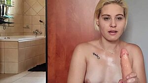 hot blonde giving jerk off instructions joi