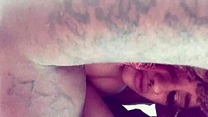 Horny fan begs for interracial creampie cumshot in bareback session.