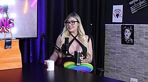 blonde teen in sheer lingerie wants to join bisexual couple