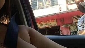 mary cadelona wife shows tits in sao paulo car streets