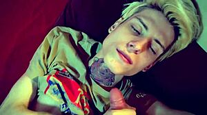 Blowjob and cum for face