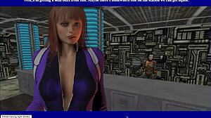 Intense Fucking in Virtual Sci-Fi Armory with Shaved Pussy and Big Tits Cumshot