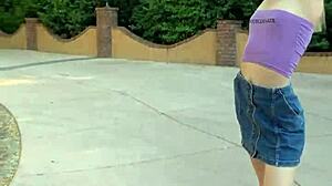 Dirty blonde teen 18+ picked up and fucked outdoors