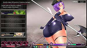 In Karryn's prison hentai, the barmaid gets drunk on cum pints while getting banged in the bar