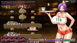 In Karryn's prison hentai, the barmaid gets drunk on cum pints while getting banged in the bar