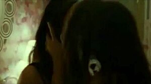 Natalie Portman and Mila Kunis in a lesbian scene.