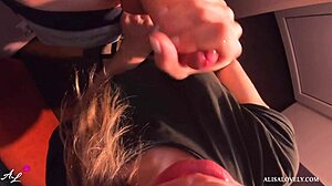 Teen step-sister gives pov blowjob and handjob to big dick. Creampie follows. 😉