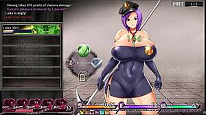 In Karryn's prison hentai, the barmaid gets drunk on cum pints while getting banged in the bar