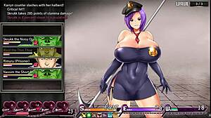 In Karryn's prison hentai, the barmaid gets drunk on cum pints while getting banged in the bar