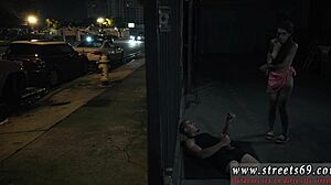 Vintage Bondage Scene with Glasses-Wearing Woman in Domination