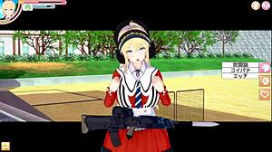 【エロゲーコイカツ！】可愛い金髪帰国子女爆乳jk「マーガレット」ちゃんがおっぱい揉みまくられる３dcgエロアニメ動画