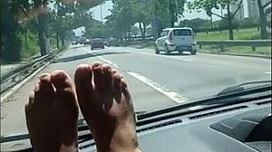 mary cadelona wife shows tits in sao paulo car streets