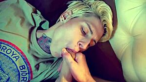 Blowjob and cum for face