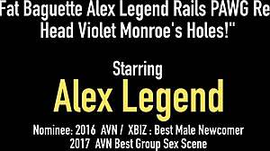 Fat Baguette Alex Legend Rails PAWG Redhead Violet Monroe's Holes!