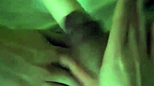 Frottage handjob with strap on