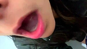 she sucks me in the fire escape and i fill her mouth with my cum