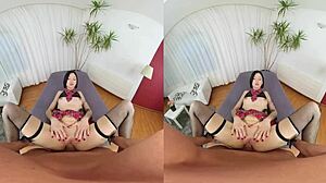 Sexy Pierced Brunette Slut Loves Anal Riding in Czech VR