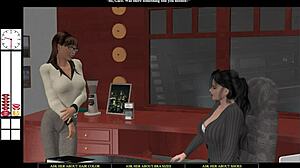 grace at the office fingering her shaved pussy in lingerie