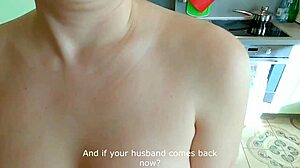 hot wife seduced my buddy in kitchen, huge creampie cheating! 😍