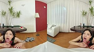 Sexy Pierced Brunette Slut Loves Anal Riding in Czech VR