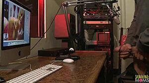 Music producer bangs blonde after studio blowjob session