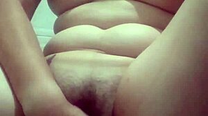 Latina Masturbates in Bathroom Before Shower