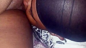 Amateur Ebony Bitch Gets Her Pussy Eaten Up And Away, Cum Dripping