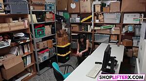 Naughty Teen Gets Caught by Police in the Shop