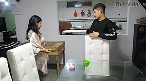 i serve hot food to my stepbrother in the kitchen