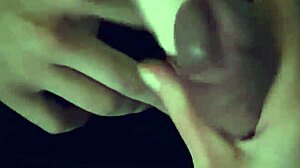 Frottage handjob with strap on