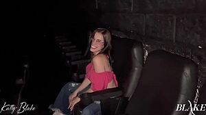 Caught fucking hard in a public cinema setting