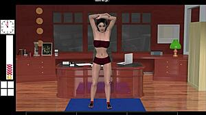 grace at the office fingering her shaved pussy in lingerie