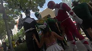 latina flashing ass in miniskirt at lgbt march