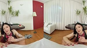 Sexy Pierced Brunette Slut Loves Anal Riding in Czech VR