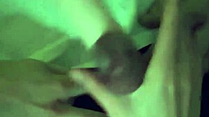 Frottage handjob with strap on