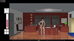 grace at the office fingering her shaved pussy in lingerie