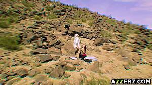 Monique Alexander's tattooed milf fucks outdoors during yoga