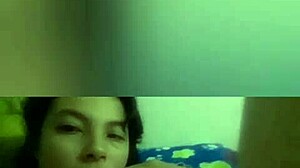 my latina girlfriend plays with her big tits, nipples, and pussy in this masturbation scene.