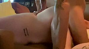 Ella Bent Over for Shaved Pussy Pounding by Black Cock