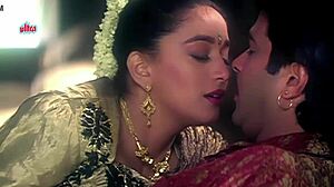 Anil Kapoor and Madhuri share a romantic kiss in the beta scene