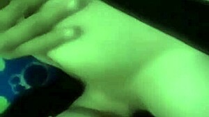 my latina girlfriend plays with her big tits, nipples, and pussy in this masturbation scene.