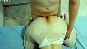 please cum on my face, my latina wife begs while riding in cowgirl and doggystyle