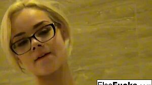 Cute Elsa masturbates boldly in her bubble bath