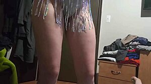 Hot milf step mom teases fingering toy orgasm with amateurs.