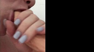 bbw bathes in shower with toys blowjob