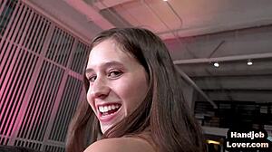 dirty talking babe wanks dick pov