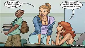 Janitor catches teen sucking college student's dick