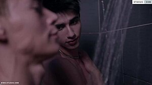 stx college shower scene with blowjobs?
